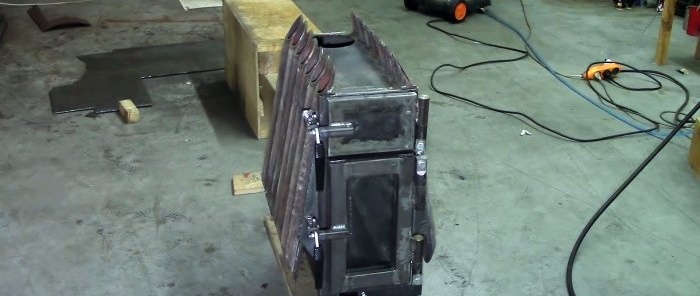 How to make a garage heating oven from old batteries