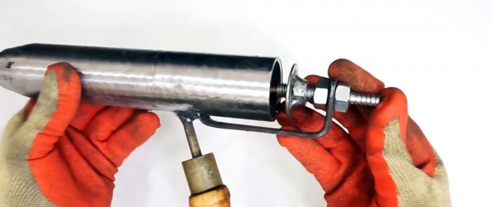كيفية صنع موقد غاز البروبان بالحقن من قطعة أنبوب