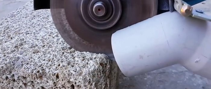 How to make a grinder cut concrete without dust