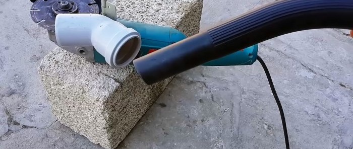 How to make a grinder cut concrete without dust