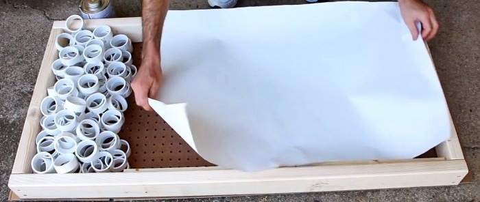 Kaip padaryti dekoratyvinę grotelę iš PVC vamzdžio
