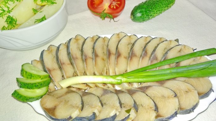 Spicy salted mackerel Murmansk lard