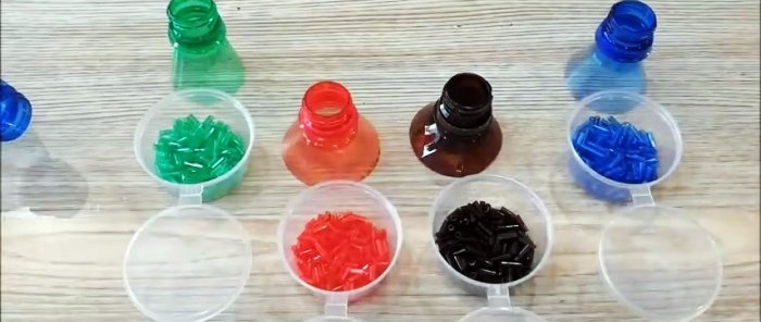 Wie man Perlen aus Plastikflaschen herstellt