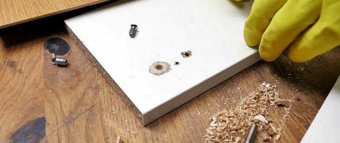 7 ways to reliably repair torn chipboard hinges