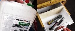 How to put a plastic canister to good use in a garage or workshop