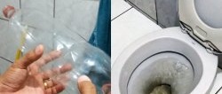 Hvordan tømme et toalett med en plastflaske