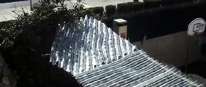 كيفية صنع سقف من الزجاجات البلاستيكية