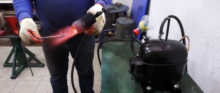 Fer un cremador potent a partir del compressor de la nevera