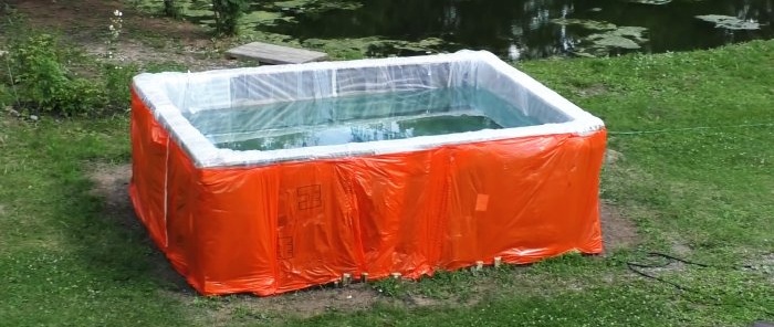 Hoe je in 1 dag een goedkoop groot zwembad van pallets bouwt
