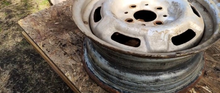How to quickly weld a hose reel from old car parts