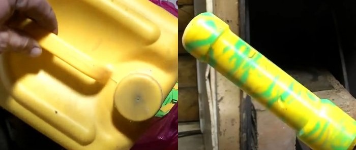 Paano gumawa ng hawakan ng tool mula sa isang plastic canister