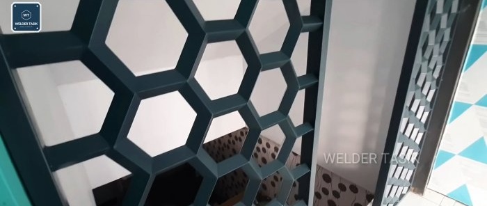 How to weld a beautiful honeycomb partition from a profile pipe