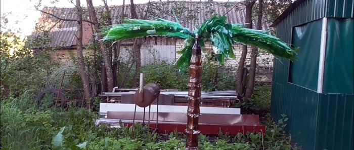 Paano gumawa ng magandang palm tree para sa hardin mula sa mga bote ng PET