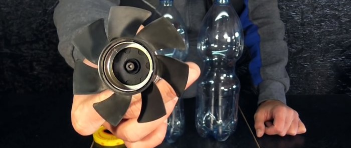 How to make a powerful 12V vacuum cleaner from plastic bottles