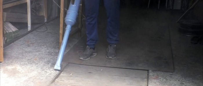 Jaudīgākais pūtējs no PVC caurulēm un veca putekļu sūcēja