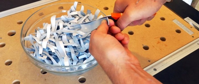 Sådan laver du et meget cool knivskaft af plastikaffald