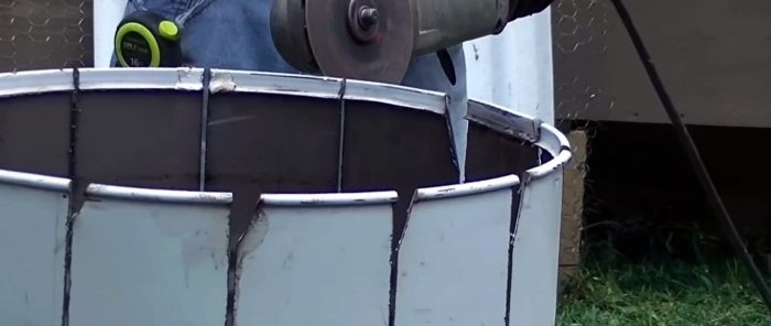 Kā no mucas izgatavot betona maisītāju ar salokāmu mehānismu