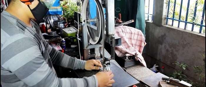 Como fazer uma serra de fita com rodas de bicicleta