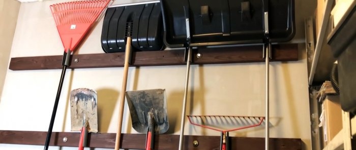How to organize storage of garden tools so that it is pleasant to look at