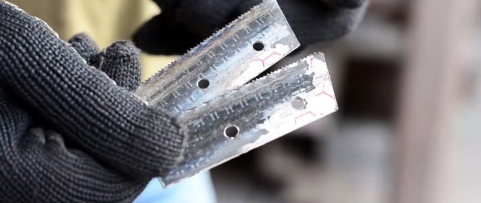 How to make a reliable drill with overhead blades from a saw blade