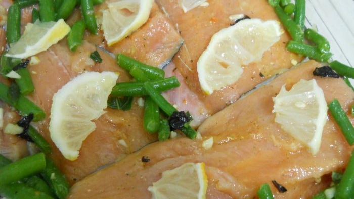 Excellente recette de saumon rose au four