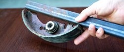 Maginhawang attachment ng brake shoe para sa mga welding pipe sa tamang mga anggulo