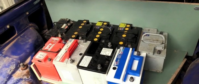 Electro OKA mosógépekből és autó akkumulátorokból származó motorokon