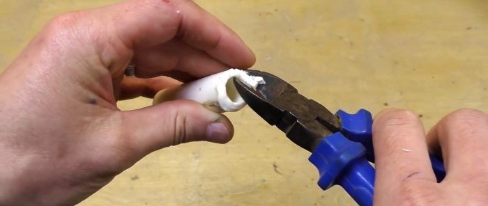 Kā izgatavot spārnskrūves un uzgriežņus no PP cauruļu lūžņiem