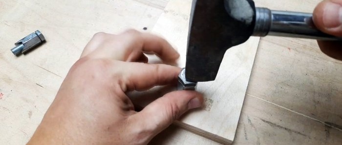 How to hide a bolt head flush in wood