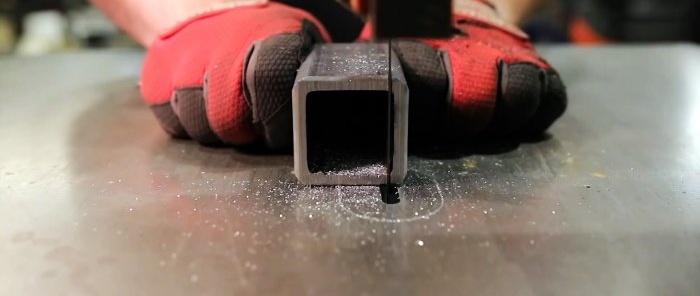How to remove a weld seam in a profile pipe