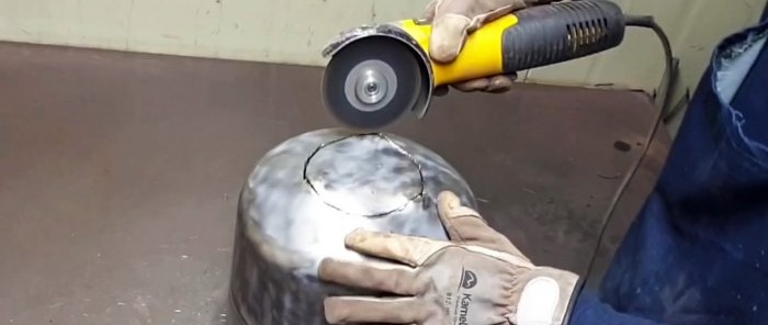 Ako vyrobiť gril z plynovej fľaše na palivovú briketu
