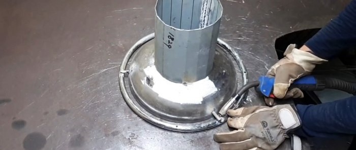 Com fer una graella amb un cilindre de gas per a una briqueta de combustible