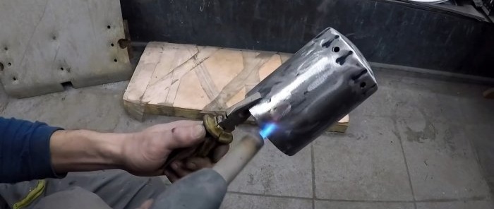How to make a tent heater from an oil filter