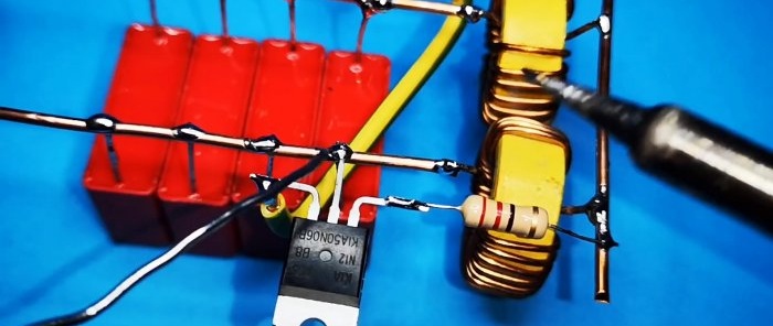 Kā izveidot vienkāršāko indukcijas plīti ar tikai 2 tranzistoriem