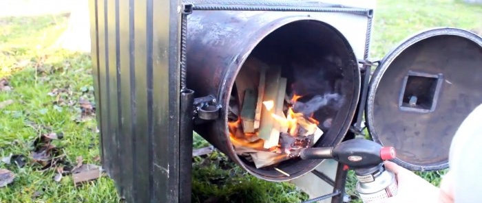 Hoe maak je een eenvoudige garagekachel van een gasfles