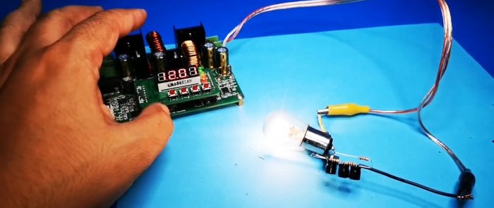 Cara membuat flasher yang berkuasa menggunakan satu MOSFET