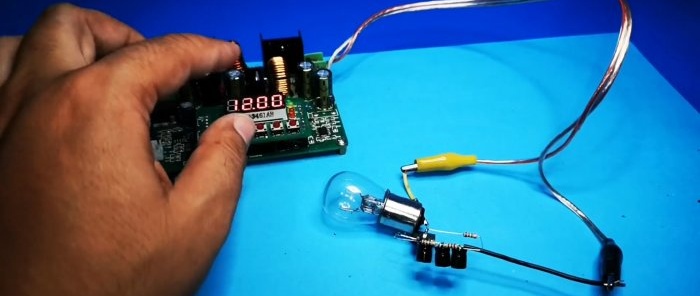 Cara membuat flasher yang berkuasa menggunakan satu MOSFET
