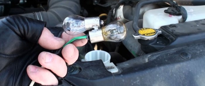 How to defrost washer fluid in a tank with a homemade heater