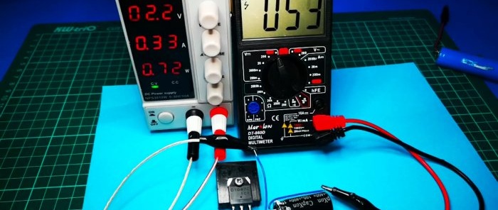 We test the converter in action and get 53 Volts at the output.