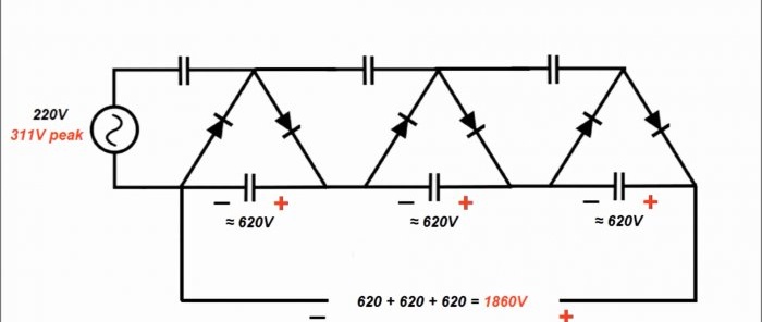 Voltage doubler converter circuit