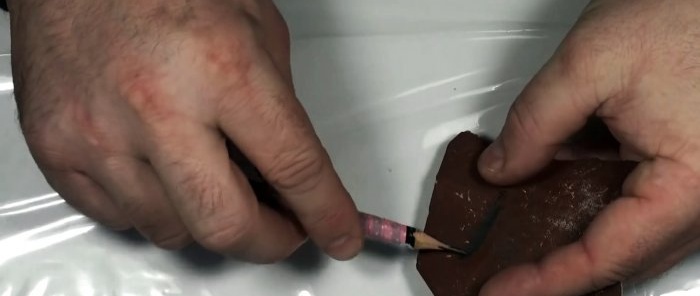 you need to rub graphite dust from a pencil lead on sandpaper