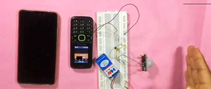 How to make a security system with a motion sensor from an old cell phone