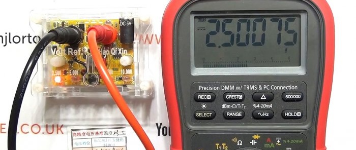 Paano suriin ang katumpakan ng isang multimeter at kung bakit kailangan ng electronics sa bahay ng AD584 reference voltage source