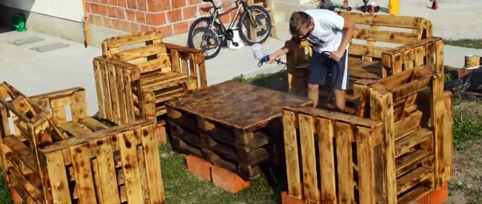 Hvordan lage hagemøbler fra paller