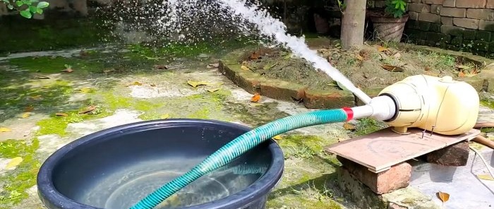 Kraftig hjemmelavet vandpumpe fra en gammel blender