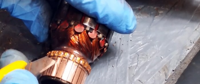Kaip valyti elektros variklio rotoriaus komutatorių be tekinimo staklių