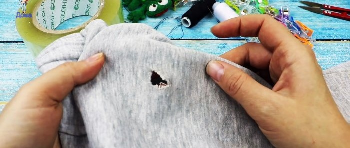 How to sew a hole neatly with a hidden seam, even if you are holding a needle for the first time in your life