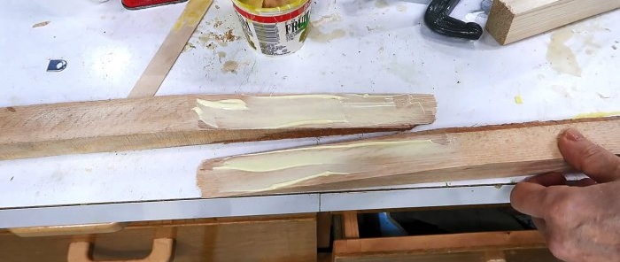 Wie man Holz verbindet und ein langes Gesims herstellt