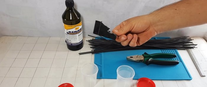 Kā izgatavot šķidru plastmasu un ar to pārklāt instrumentu rokturus