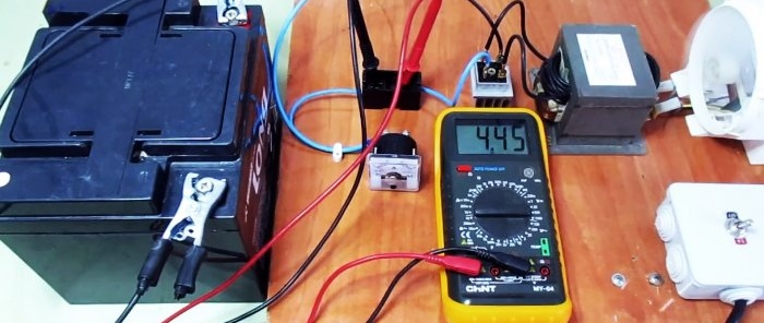 How to make a car battery charger from a microwave oven